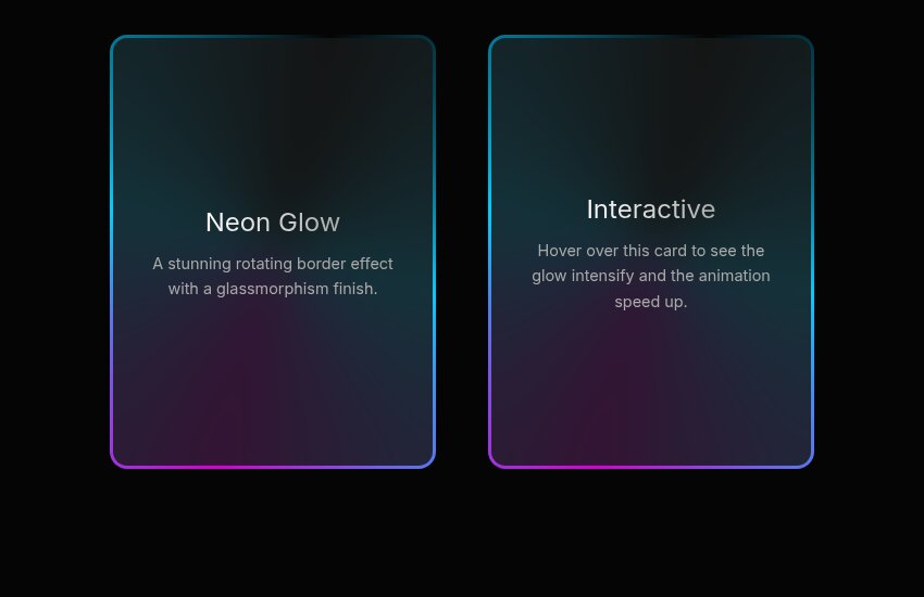 Glowing Gradient Cards