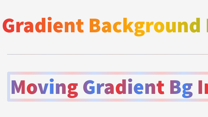 Text Gradient Background And Animation in CSS